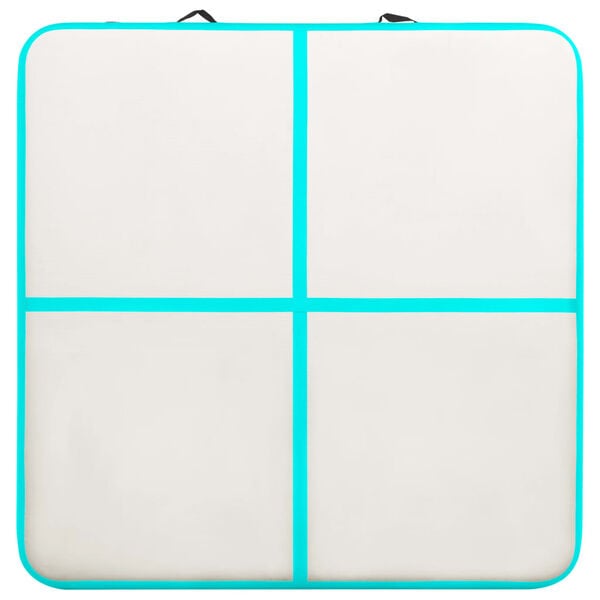 vidaXL Tapis gonflable de gymnastique avec pompe 200x200x20cm PVC Vert