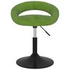 vidaXL Chaise pivotante de salle &agrave; manger Vert clair Velours