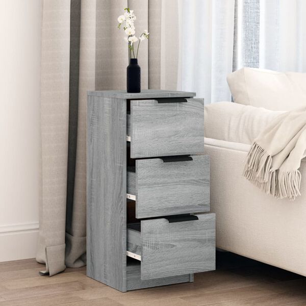 vidaXL Buffet Sonoma gris 30x30x70 cm Bois d'ingénierie