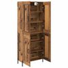 vidaXL Haut Armoire 2 pcs Bois Ancien Bois d'ing&eacute;nierie