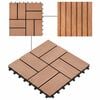 vidaXL Carreau de terrasse 11 pcs Marron 30 x 30 cm WPC
