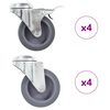 vidaXL 8 pcs Roulettes pivotantes &agrave; trou de boulon 75 mm