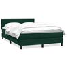 vidaXL Sommier &agrave; lattes de lit et matelas vert fonc&eacute; 160x220cm velours