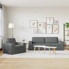 vidaXL Ensemble de Canap&eacute;s 2 pcs Gris fonc&eacute; 222 x 80 x 82 cm tissu