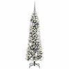 vidaXL Sapin de Noël artificiel Blanc 150 cm PVC, métal et plastique