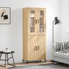 vidaXL Buffet haut Ch&ecirc;ne sonoma 69,5x34x180 cm Bois d'ing&eacute;nierie