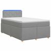vidaXL Lit boxspring avec matelas Gris clair 120 x 200 cm Tissu