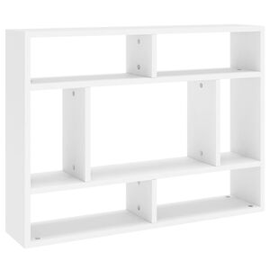 vidaXL &Eacute;tag&egrave;re murale Blanc 75x16x55 cm Bois d&rsquo;ing&eacute;nierie