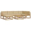 vidaXL Ensemble de canap&eacute;s d'ext&eacute;rieur 7 pcs Blanc et Beige