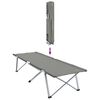 vidaXL Lit de camping pliant 2 pcs Gris 194 x 62.5 x 42.5 cm