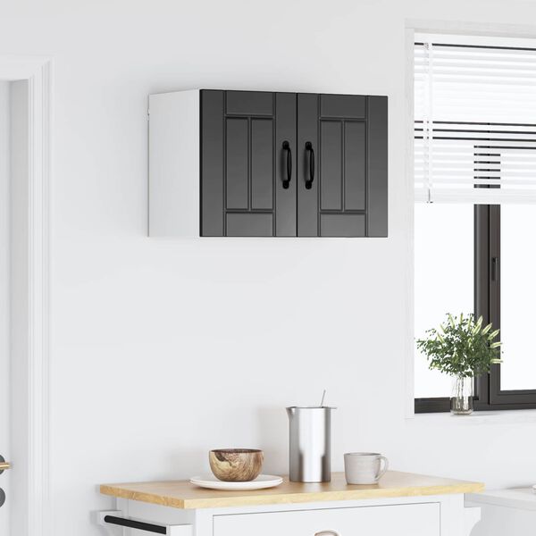 vidaXL Meuble mural de cuisine Noir 60 x 31 x 40 cm Bois d'ing&eacute;nierie