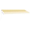 vidaXL Auvent manuel r&eacute;tractable sur pied 500x350 cm Jaune/Blanc