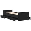 vidaXL Cadre de lit sans matelas noir 75x190 cm