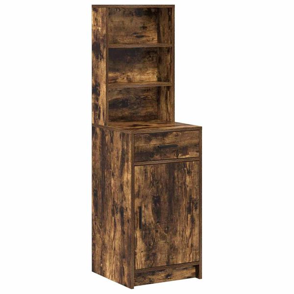 vidaXL Haut Armoire Chêne fumé 40 x 40,5 x 135 cm Bois d'ingénierie