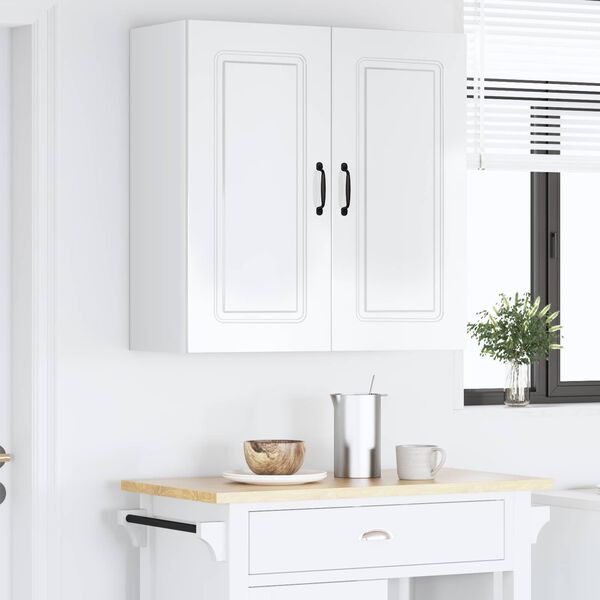 vidaXL Armoire de cuisine Kalmar Blanc brillant 80 x 31 x 80 cm