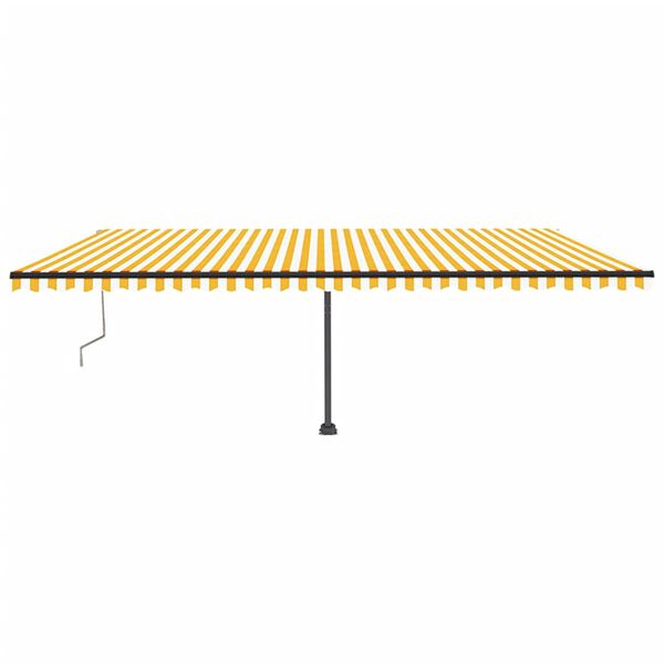 vidaXL Auvent automatique sur pied 600x350 cm Jaune/Blanc