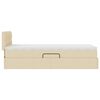vidaXL Lit avec rangement et matelas avec matelas Cr&egrave;me 90 x 190 cm