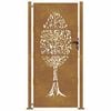 vidaXL Portail de jardin 100x200 cm en acier Corten motif arbre