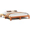 vidaXL Cadre de lit sans matelas cire marron 200x200cm bois pin massif