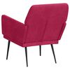 vidaXL Fauteuil Rouge bordeaux 62x79x79 cm Velours