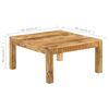 vidaXL Table basse 80x80x40 cm Bois de manguier massif