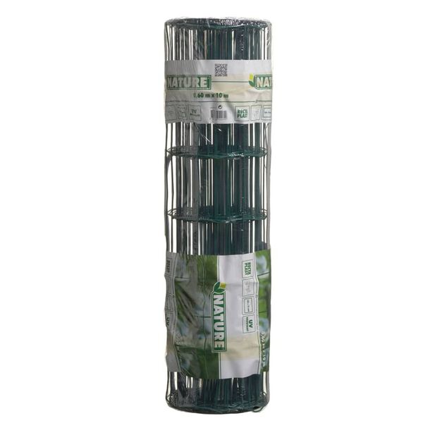 Nature Grillage m&eacute;tallique rectangulaire 0,6 x 10 m Vert