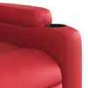 vidaXL Fauteuil inclinable &eacute;lectrique Rouge Similicuir