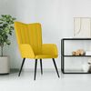 vidaXL Chaise de relaxation Jaune moutarde Velours