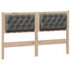 vidaXL T&ecirc;te de lit marron et gris fonc&eacute; 140 cm Bois massif en pin