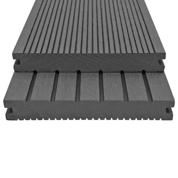 vidaXL Planche de terrasse 6 pcs Gris WPC