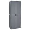 vidaXL Armoire de rangement de jardin gris 65x45x172 cm PP rotin