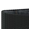 vidaXL Salon de jardin 5 pcs avec coussins noir résine tressée