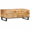 vidaXL Table basse 100x55x40 cm bois de manguier massif brut