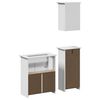 vidaXL Meubles de salle de bain 3 pcs BODO blanc bois de pin massif
