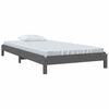 vidaXL Lit empilable sans matelas gris 75x190 cm bois de pin massif