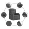 vidaXL Fauteuil inclinable &eacute;lectrique Gris fonc&eacute; Tissu