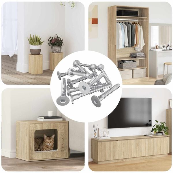 vidaXL Vis confirmat 5000 pcs Argent&eacute; M&eacute;tал