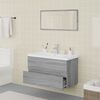 vidaXL Meubles de salle de bain Sonoma gris Bois d'ingénierie