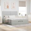 VidaXL Cadre de lit ottoman et matelas gris clair 180x200cm velours
