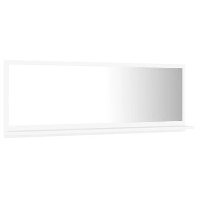 vidaXL Miroir de salle de bain Blanc 100x10,5x37 cm Aggloméré