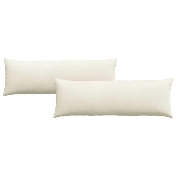 vidaXL Coussins de canapé 2 pcs Crème 120 x 40 cm