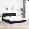 vidaXL Cadre de lit sans matelas noir 180x200 cm tissu