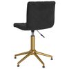 vidaXL Chaises pivotantes &agrave; manger lot de 4 noir velours