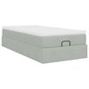 vidaXL Cadre de lit ottoman et matelas gris clair 90x200 cm velours