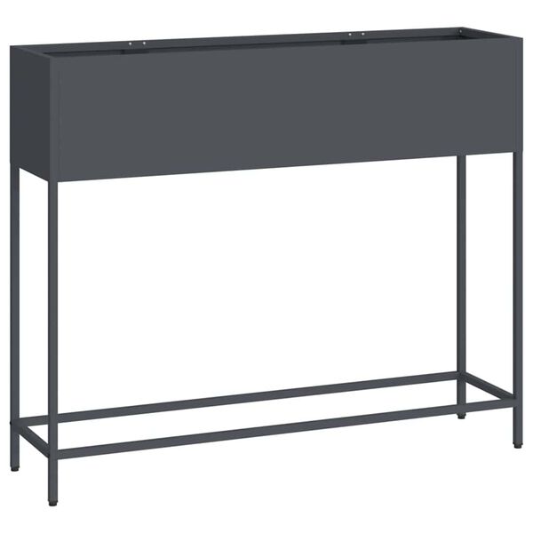 vidaXL Bac de jardin sur&eacute;lev&eacute; Anthracite 100 x 26 x 82 cm Acier