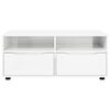 vidaXL Meuble TV Blanc brillant 100 x 48 x 43 cm Bois d'ing&eacute;nierie