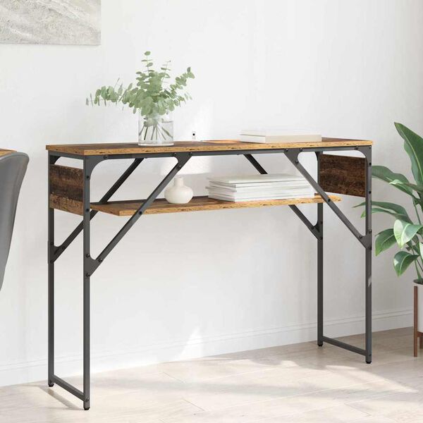 vidaXL TableConsole Bois Ancien 105x30x75cm Bois d'ing&eacute;nierie