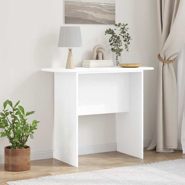 vidaXL Table console Blanc 93 x 40 x 75 cm Bois d'ing&eacute;nierie