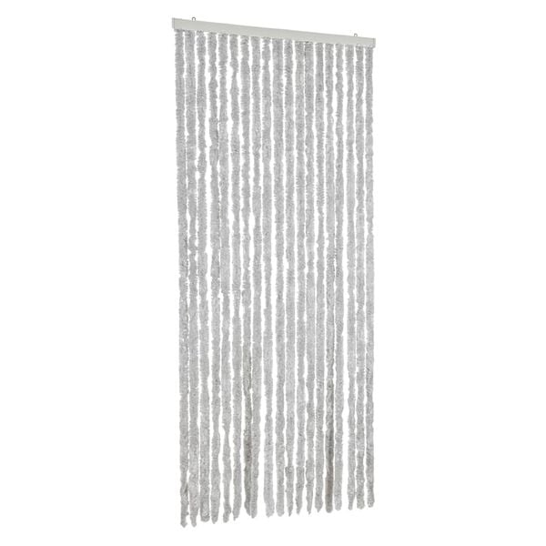 vidaXL Rideau anti-mouches gris 56x185 cm chenille