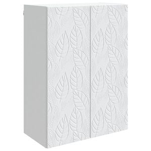 vidaXL Armoire Murale Blanc 66 x 34,5 x 90 cm Bois d'ing&eacute;nierie